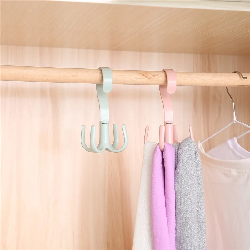 

Four-claw hook 360-degree rotatable finishing appliance plastic floor stand hanger hanger six-claw hook bracket