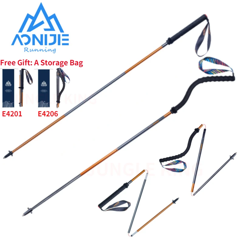 

Трекинговые Палки AONIJIE E4206, легкие S-образные, с изогнутой ручкой, складная трость для альпинизма, походов