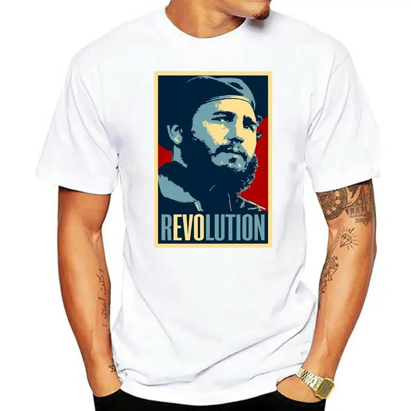 New Arrival Mens T-shirt Fidel Castro Havana Cuba RevolutionT-Shirt All Sizes hip hop street