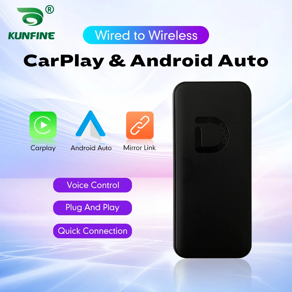 

Проводной к беспроводному Apple CarPlay Android автомобильный ключ для послепродажного и заводского стерео устройства USB адаптер для iPhone Android телефона