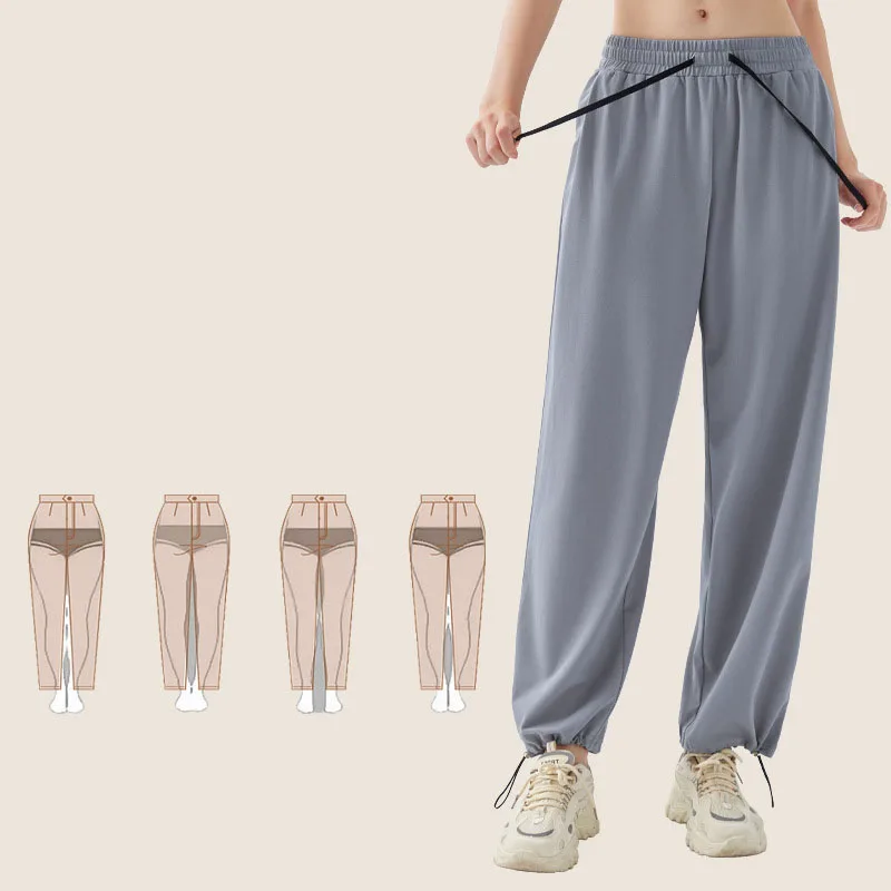 

Drawstring Running Pants with Pockets for Women Big Size, 2023 Autumn Winter New High Waist Yoga Pants
