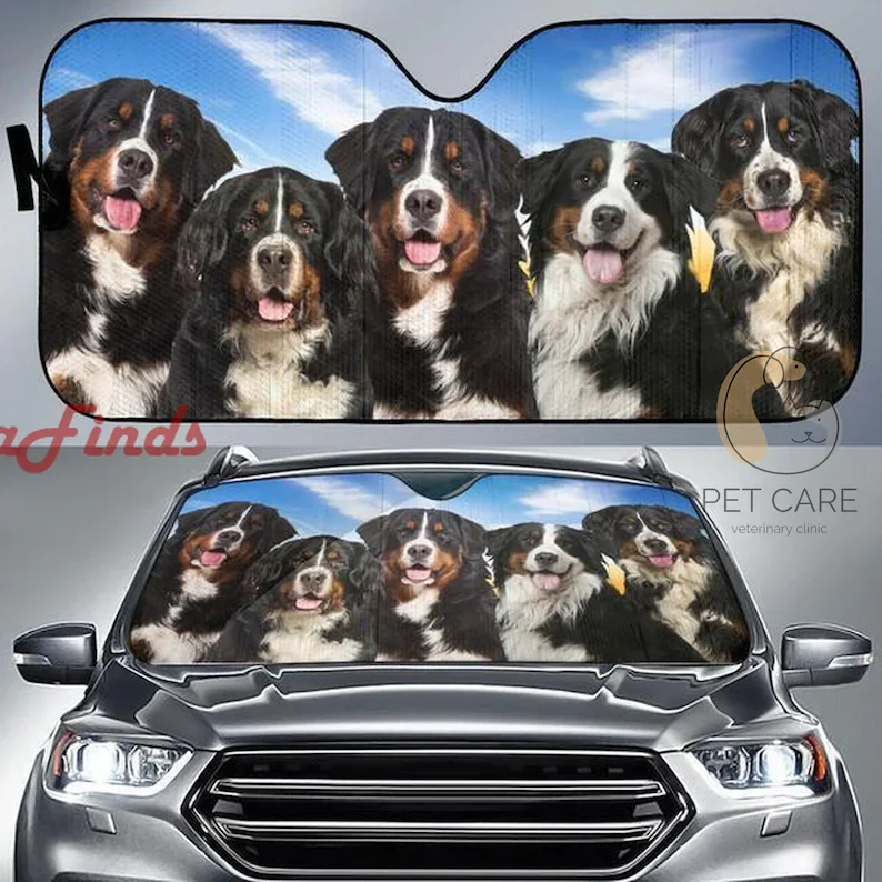 

Bernese Mountain Face Auto Sun Shade Amazing Best Gift Ideas 2022