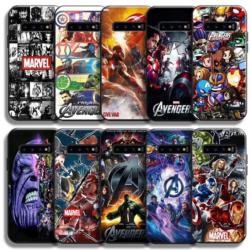 

Marvel Avengers For Samsung Galaxy S10 S10 Plus S10E S10 Lite S10 5G Phone Case Funda Soft Silicone Cover Black Carcasa