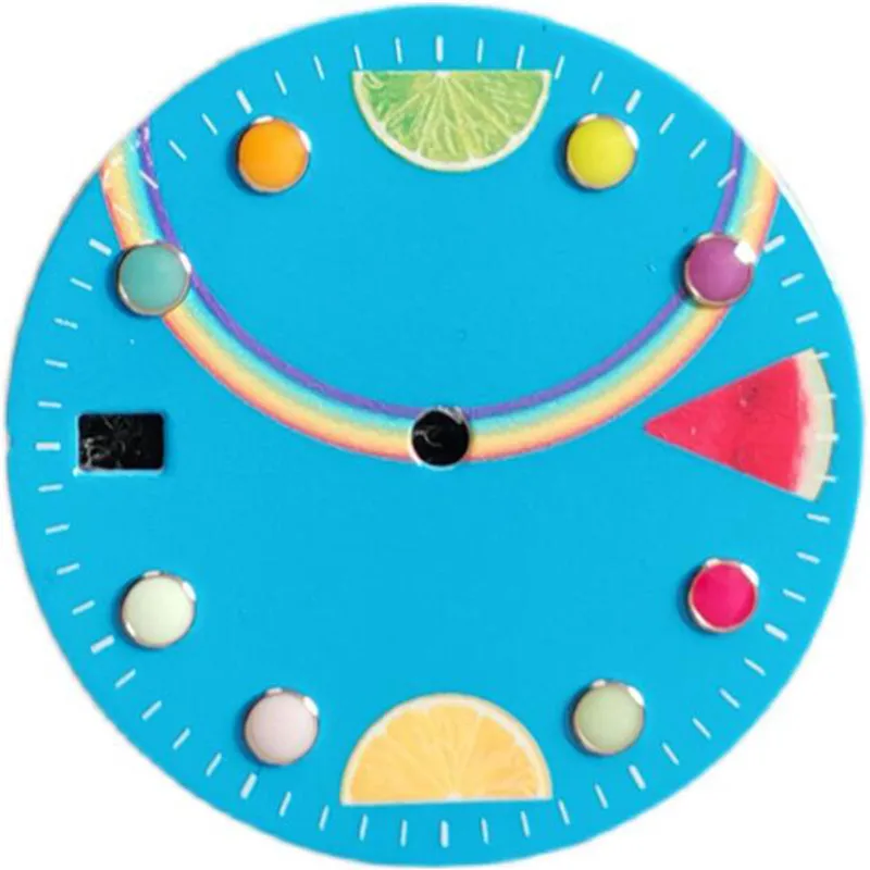 

Design Fruit Rainbow Luminous Watch Dial for NH35/36/4R/7S Movement Parts