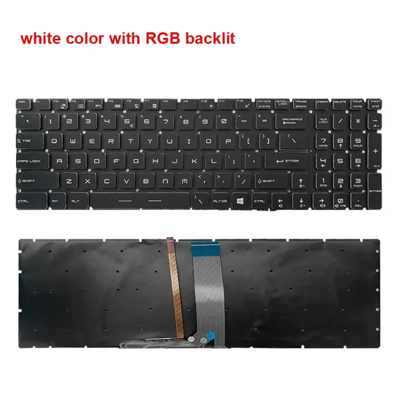 Новая оригинальная сменная клавиатура для ноутбука MSI GL65 MS-16JB/16P5/16H8/16k2/16U7/16K4 7RFX GL63M
