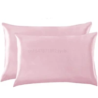 100 queen standard satin silk soft mulberry plain pillowcase cover chair seat square pillow cover home19
