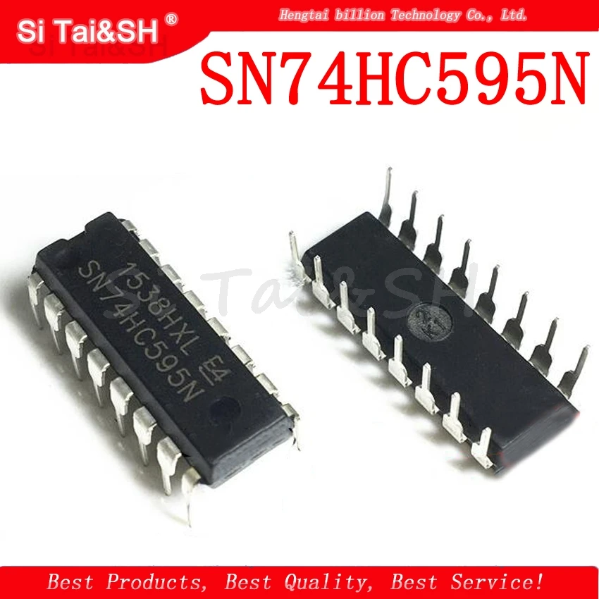 Новые и оригинальные интегральные схемы SN74HC595N DIP16 SN74HC595 DIP 74HC595N 74HC595, 10 шт.