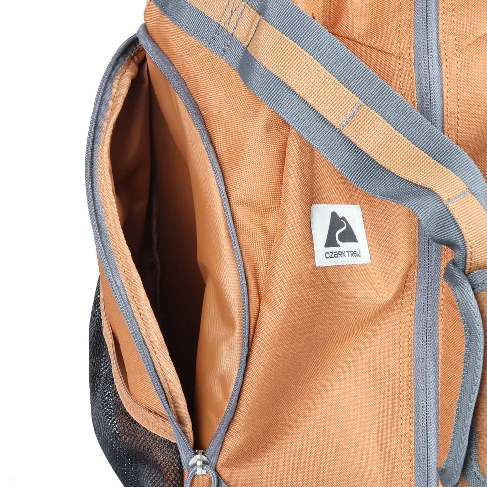 35 Ltr Convertible Backpack Duffel, for Camping or Travel, Brown