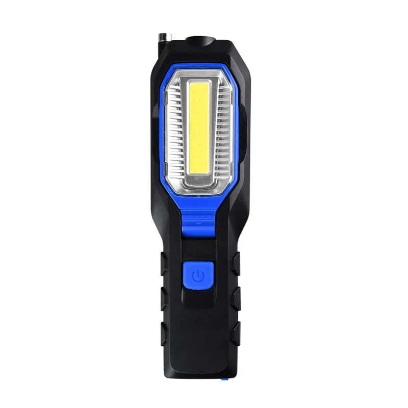 COB LED Working Light 2 Mode Inspection Lamp USB Charging Magnetic Flashlight Swivel Hook Hanging For Car Repairing With Battery