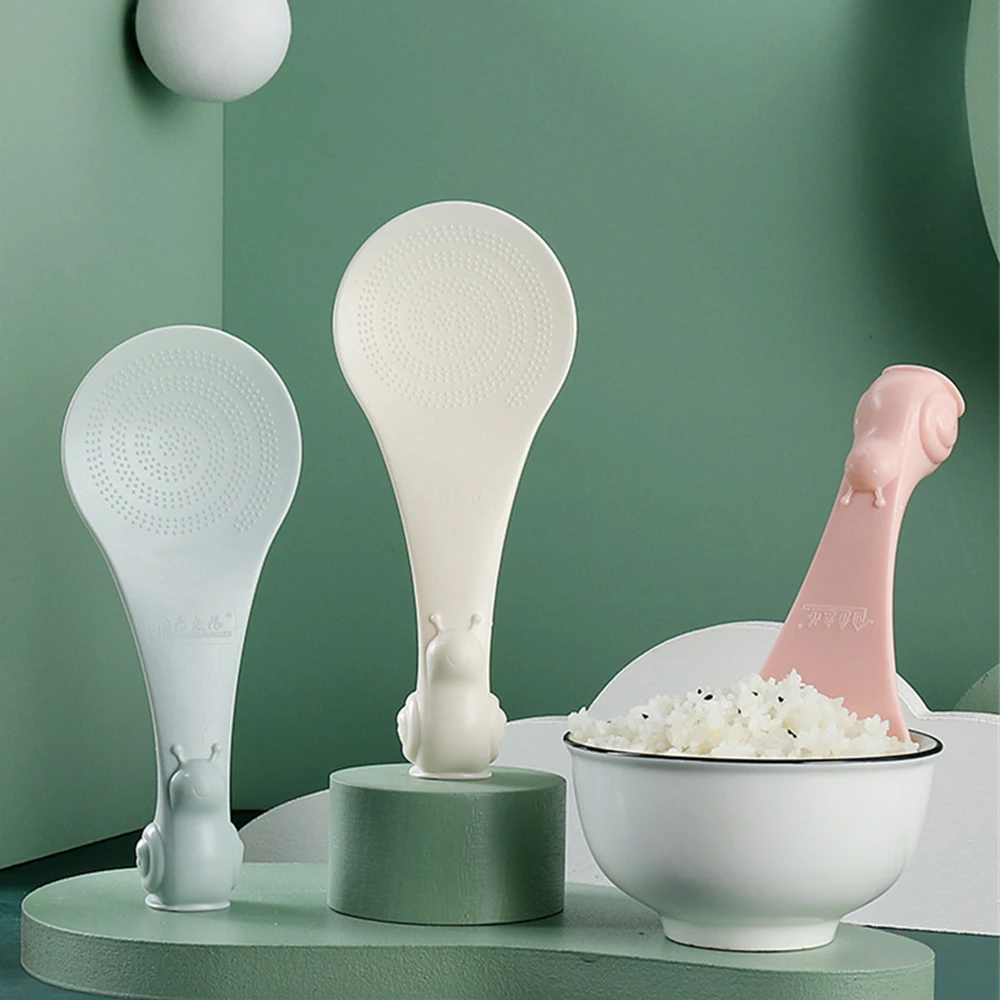 

Kitchen Snail Cartoon Rice Spoon Electric Cooker Rice Spoon Can Stand Up Rice Shovel Tableware High Temperature Resistant