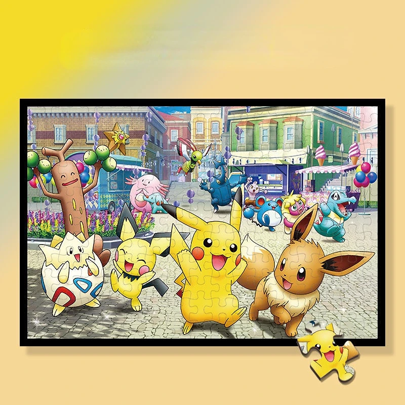 

Pokemon cartoon toy puzzle 300 pieces of toys puzzle difficulty wooden Pibikachu puzzle children's birthday toy gift