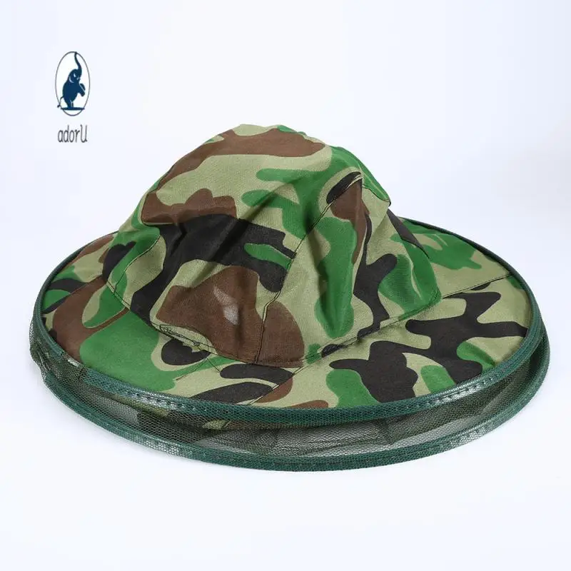 

Camo Beekeeping Hat Head Face Protection Veil Mask Hat Bee Bug Insect Anti-mosquito Safety Prevention Head Net