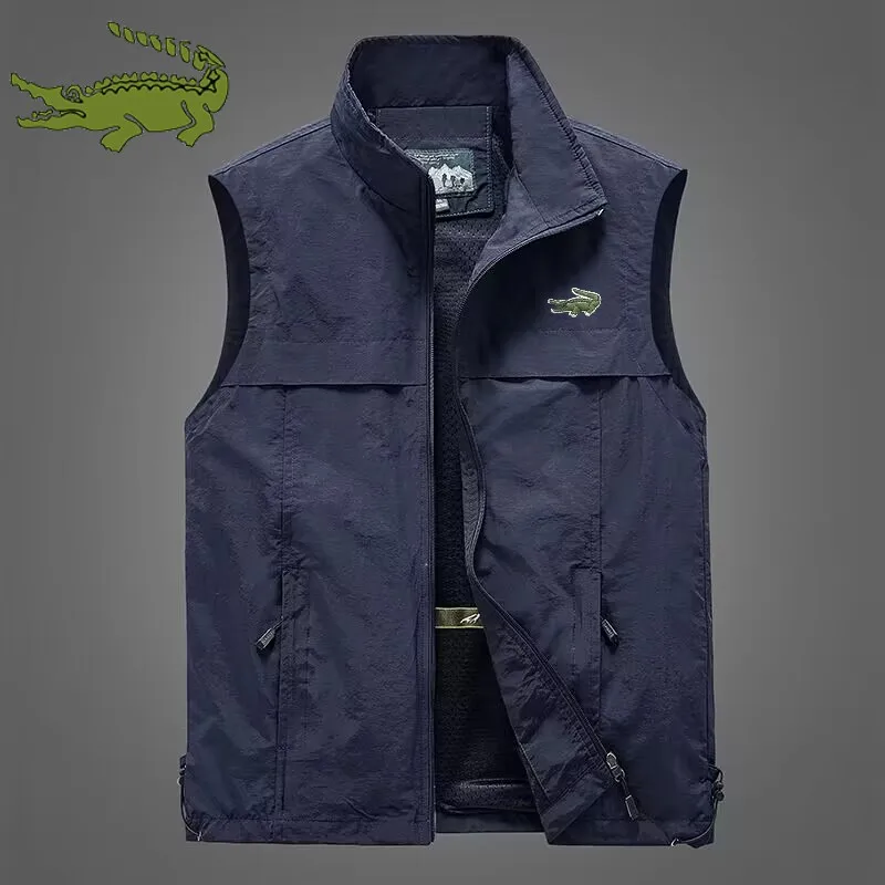 

Embroidered Vest Men's Outdoor Leisure Spring and Autumn Thin Photography Fishing Vest Summer Jacket Work Clothes