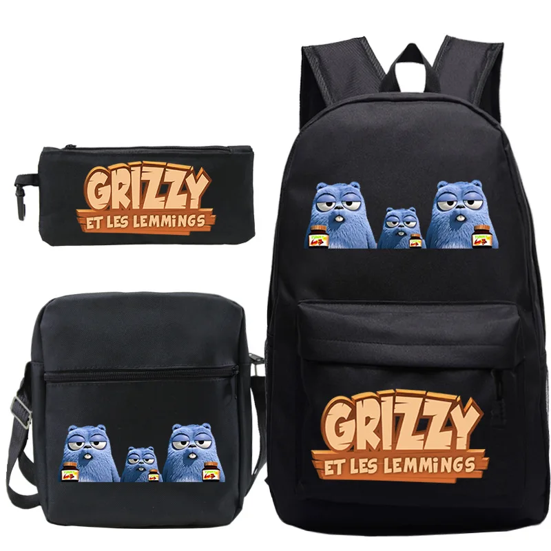 Высококачественный школьный рюкзак Grizzy And Les Lemmings для мальчиков и девочек