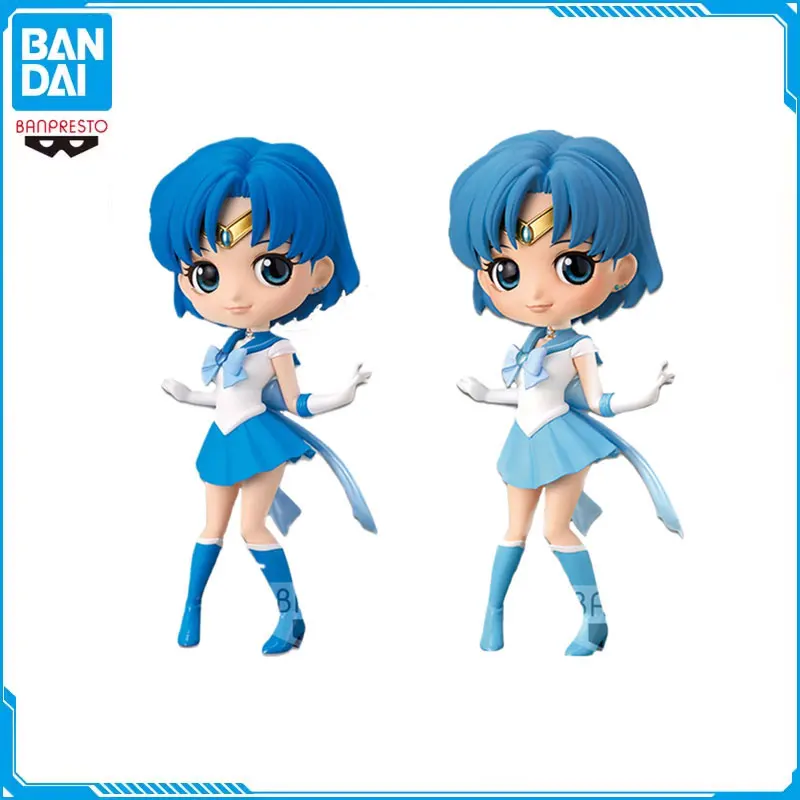 

Anime Sailor Moon Eternal Mizuno Ami Sailor Mercury PVC Action Figures 14cm Figurine Collectible Toys Qposket Banpresto Original