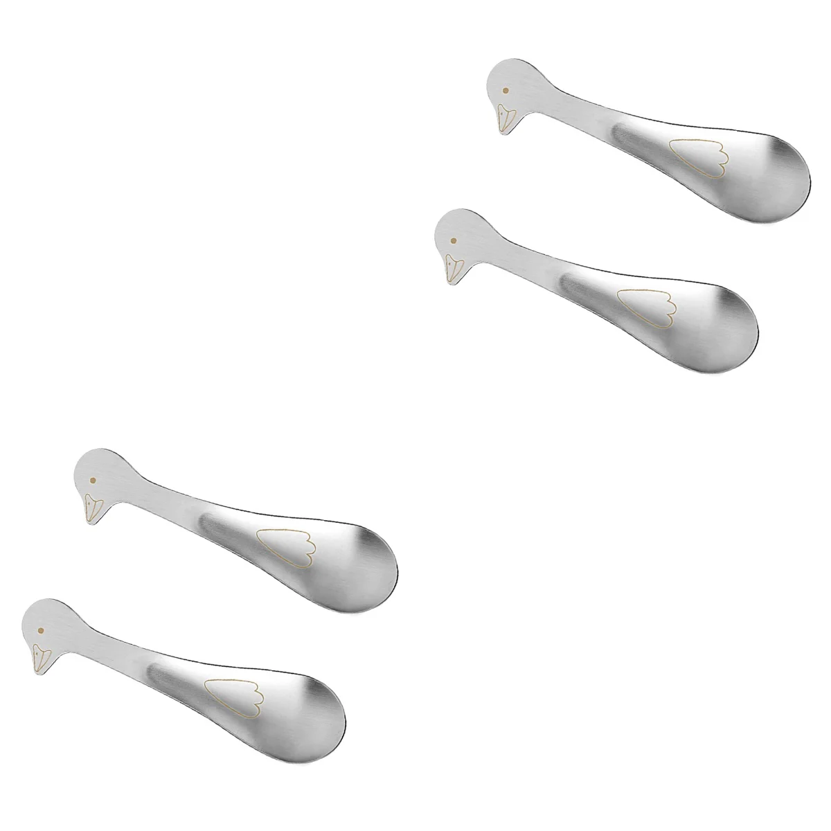 

4 pcs Stainless Steel Kids Spoon Cartoon Ice Cream Scoop Stirring Spoon Creative Kids Flatware Tableware for Home Children