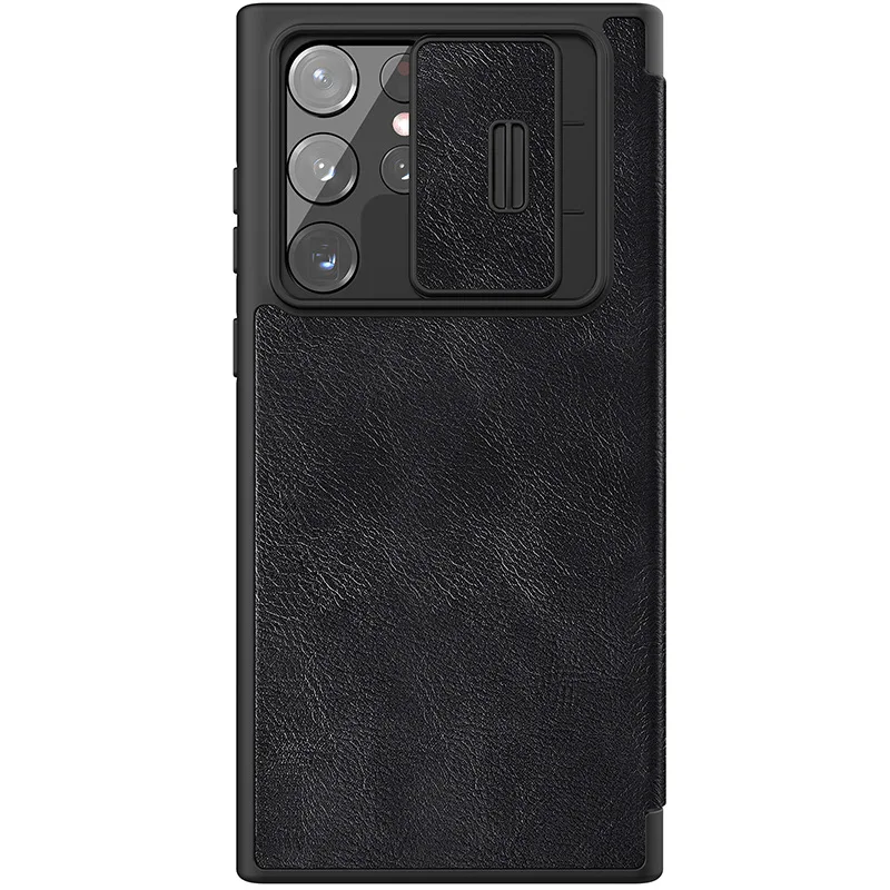 For Samsung Galaxy S22 Ultra Case Nillkin Camshield Flip Leather Case Slide Camera Case Fabric Lens Cover For Samsung S22 Plus