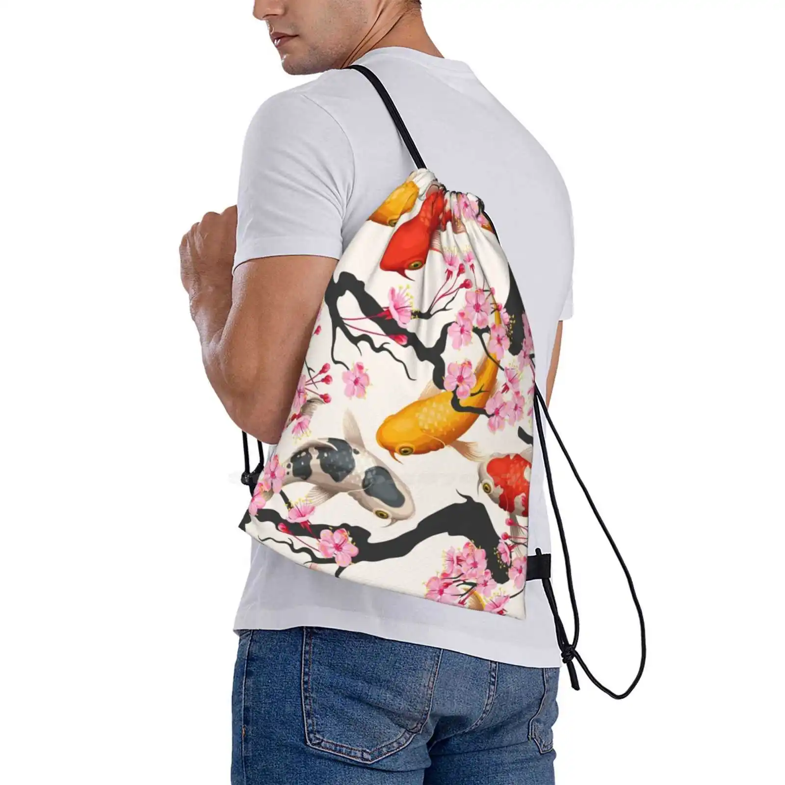 Лидер продаж школьный ранец для карпа с Сакурой рюкзак модные сумки пруда