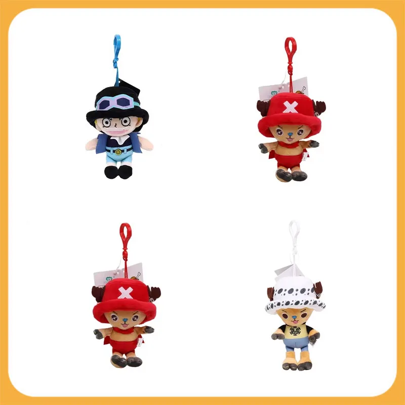 

Original One Piece Plush Stuffed Toys Chopper Luffy Sabo Ace Law Cartoon Anime Figure Keychain Pendant Dolls Baby Birthday Gifts