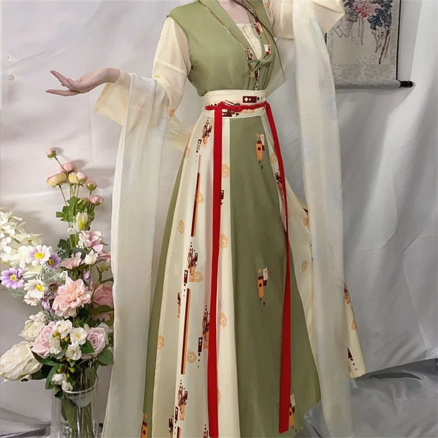 Традиционный китайский женский костюм Hanfu для косплея старинная винтажная