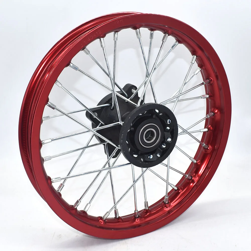 1.40x12inch Front Rims Aluminum Alloy Disc Plate Wheel Rims 1.40x12" for CRF50 XR50 70 SDG SSR Pro 50cc 110 125cc PLASTIC KIT