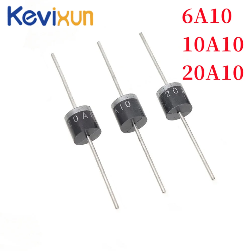 20pcs/lot 6A10 10A10 20A10 Rectifier Diode 6A 10A 20A 1000V R-6