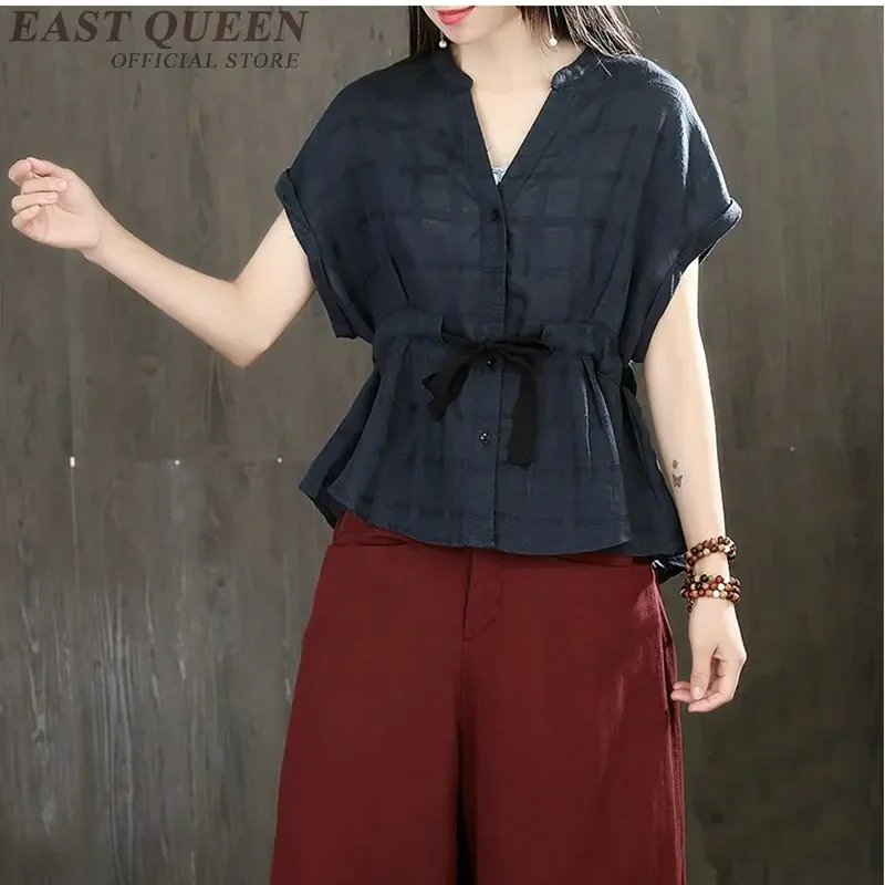 Традиционная китайская одежда для женщин топ Чонсам с воротником-стойкой