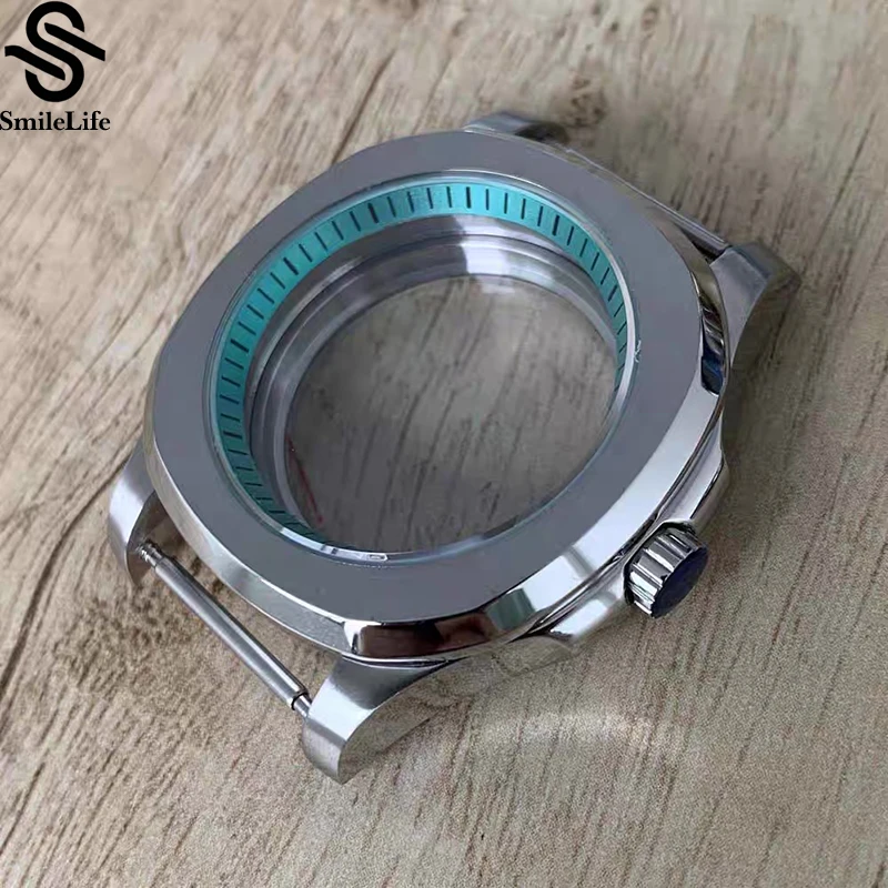 Фото SmileLife 40 мм корпус из нержавеющей стали 316L с кольцом с сапфировым стеклом, детали для часов NH35/NH36/4R/7S, механизм №3