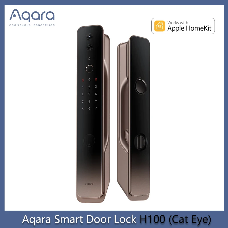 

Aqara Automatic Cat Eye Smart Door Lock H100 Zigbee /Body/Light Sensor NFC Bluetooth Fingerprint Unlock Via Homekit & Aqara App