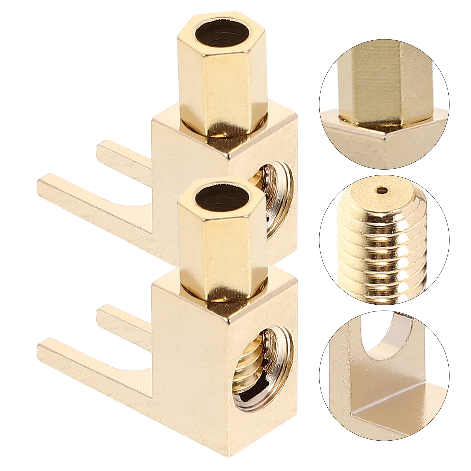 

2pcs Right Angle Speakers Connectors 90 Degree Banana Plugs L Shaped Adapters