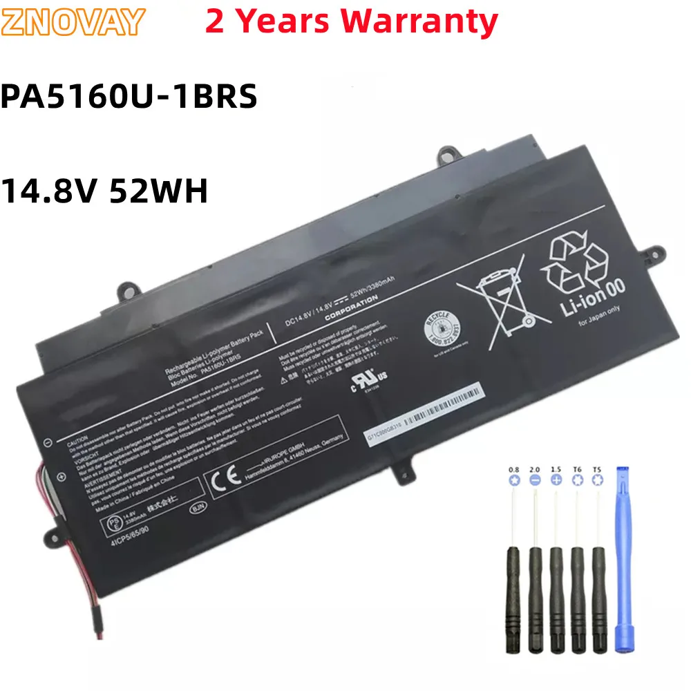 

PA5160U-1BRS Laptop Battery For Toshiba KIRAbook 13 KIRA-10D KIRA-101 KIRA-102 G71C000GG110 P000592540 P000673860 14.8V 52Wh
