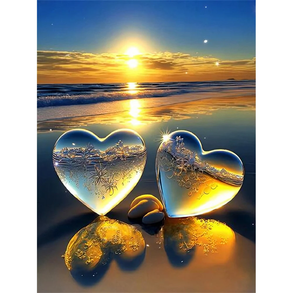 Полный круглый комплект алмазной живописи QW074 DIY в форме миндаля техника