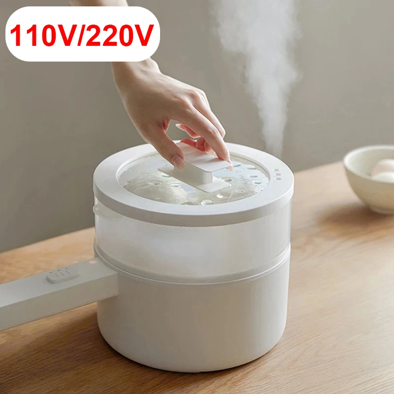 

Olayks 1.5L Multi Electric Cooker 110V 220V Home Multifunction Fry Stew Steam Cooking Pot Portable Electric Cooker For Dorm