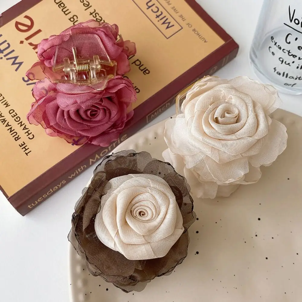 Новый китайский стиль ретро роза коготь для волос модный дизайн эластичная