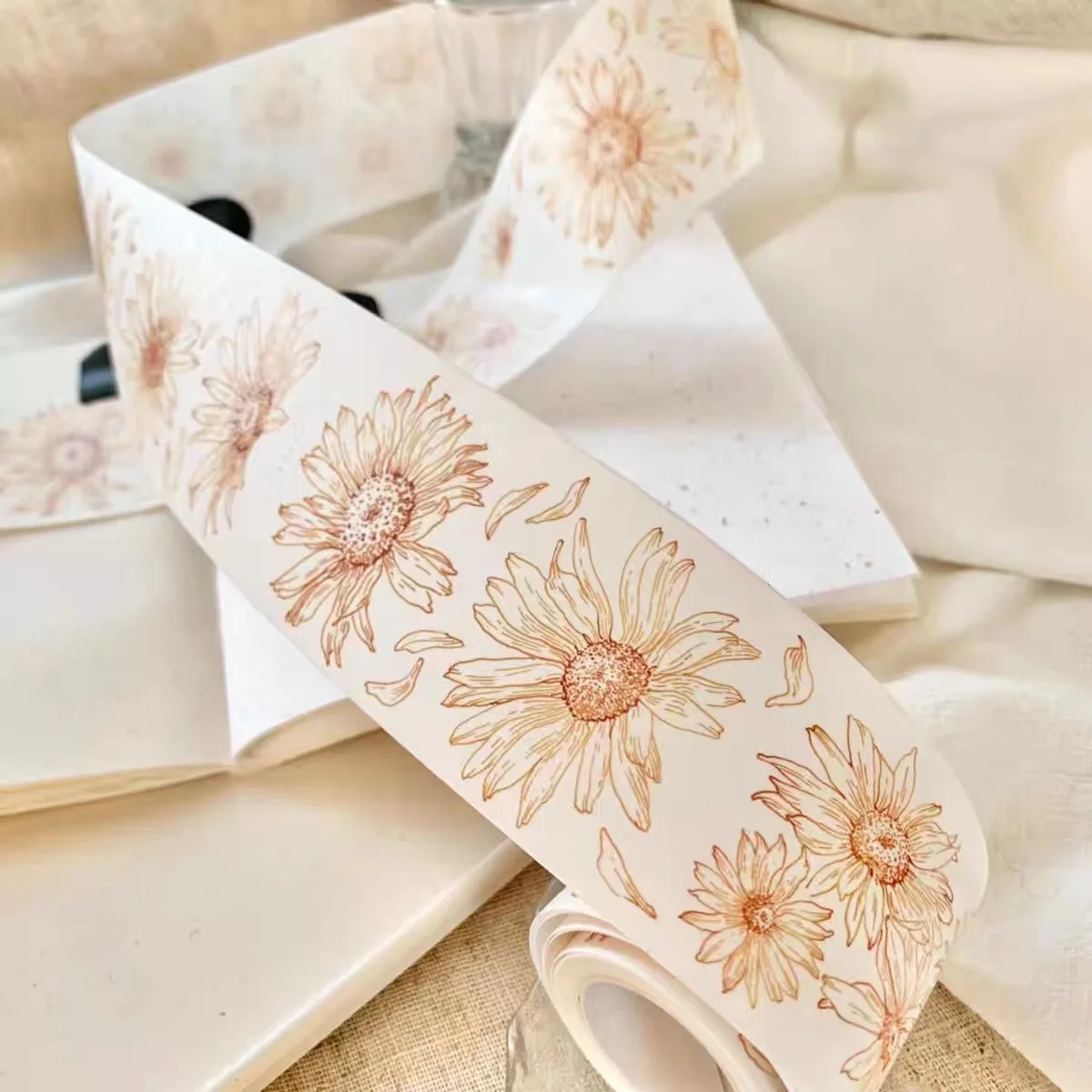 Винтажная бледно-желтая Маргаритка васи лента для изготовления открыток Сделай