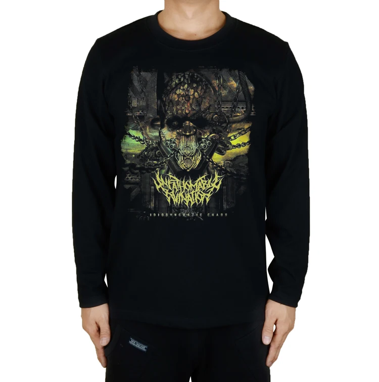 

3 designs Harajuku Horrible Unfathomable Ruination Full long Sleeve Streetwear Rock camiseta shirt skateboard heavy dark metal