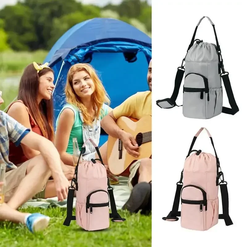 Сумка для бутылки с водой через плечо изолированный футляр несколькими