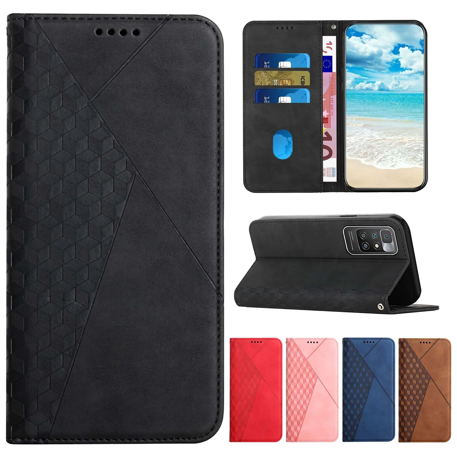 

Magnetic Leather Case For Motorola E20 E30 E40 G22 G31 G41 G51 G71 G10 G30 G50 G60S G100 G200 Edge 20 Lite Card Slot Book Cover