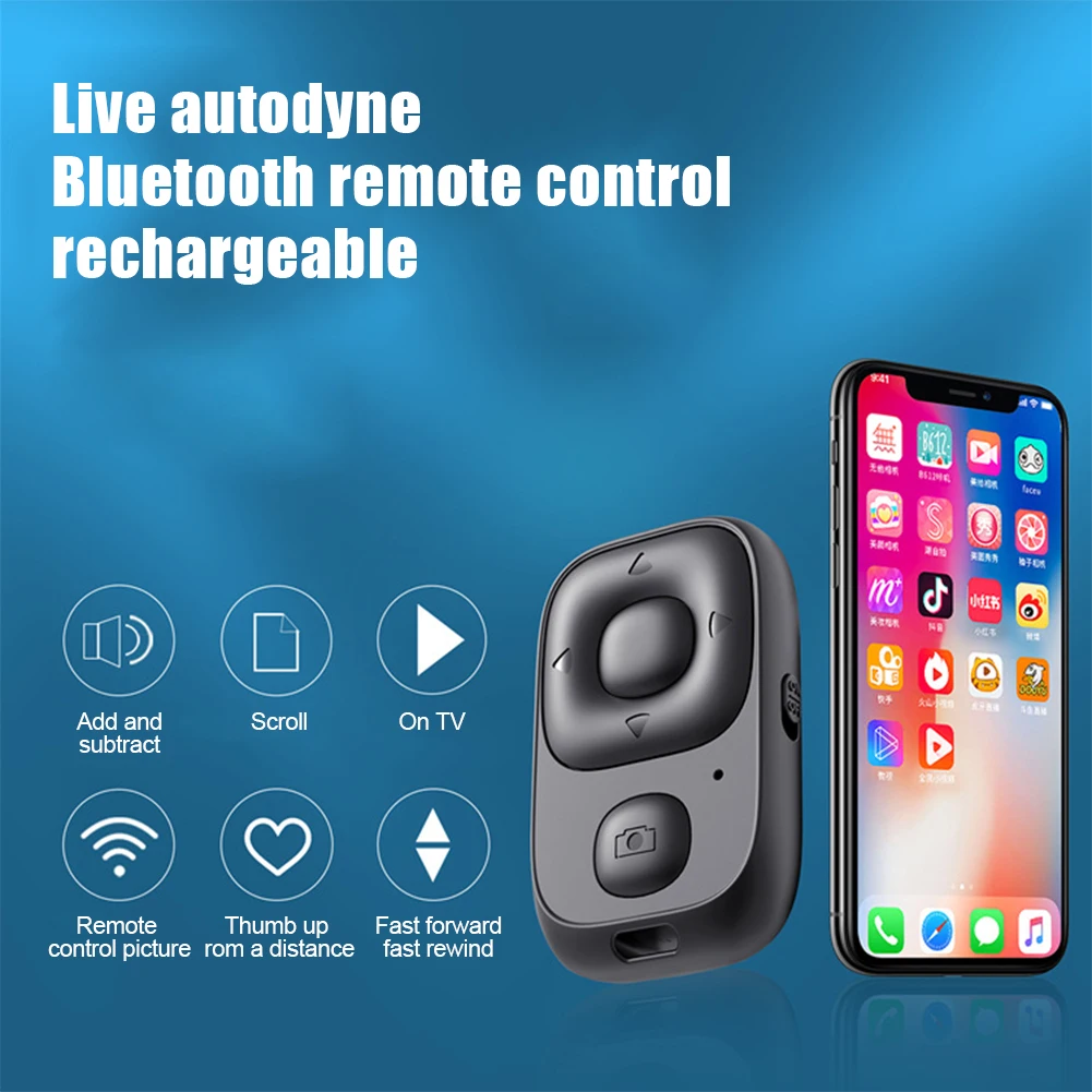 

Беспроводной пульт дистанционного управления Bluetooth совместимый с кнопкой спуска затвора камера телефон селфи поворотный контроллер перез...