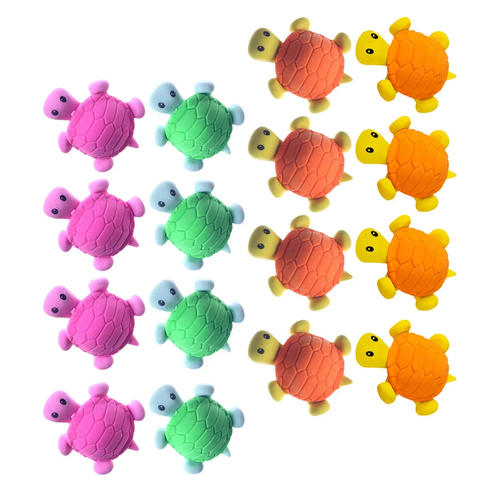 

24 Pcs Turtle Eraser Mini Erasers Kids Lovely Little Stationery Novelty Animal Creative Erasing Tool Pupils Supply