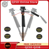 qzsd aluminum alloy photography monopod tripod with drag head 15kg load capacity 173cm max height for dslr cameras smartphone
