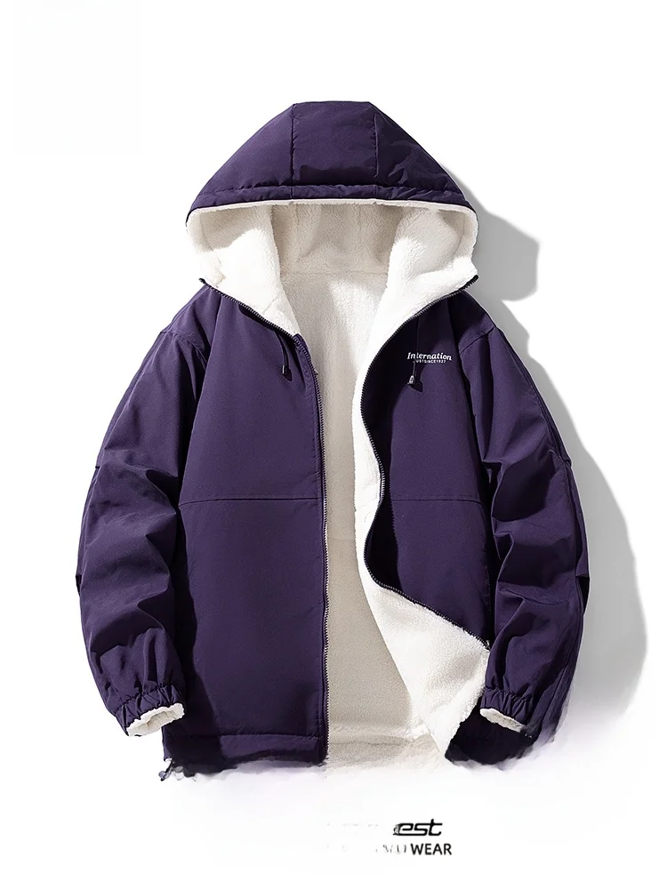 Мужское пальто с хлопковой подкладкой Zhenvis новая зимняя толстая теплая толстовка