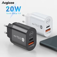 usb type c charger qc pd 20w mobile phone charger for iphone 12 x samsung xiaomi huawei fast wall chargers mini quick charge 3 0