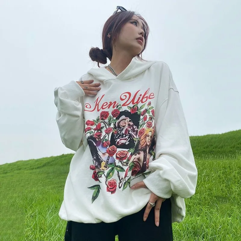 Осень-зима 2024 новый пуловер с капюшоном в стиле вестерн толстовка верхняя одежда