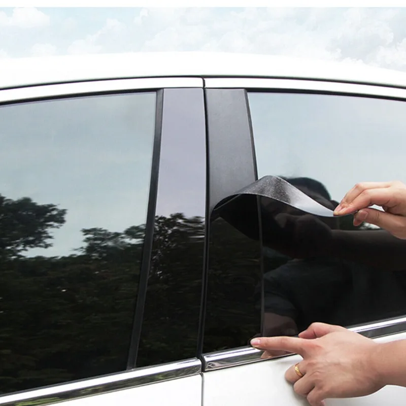 

6 шт. автомобильные стойки для Volkswagen Passat B6 2006-2010 B7 2011-2015, черные наклейки на окно двери, декоративные аксессуары