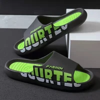 soft pvc mens sports slippers fashion trendy outdoor beach shoes breathable non slip thick man slippers indoor flip flops