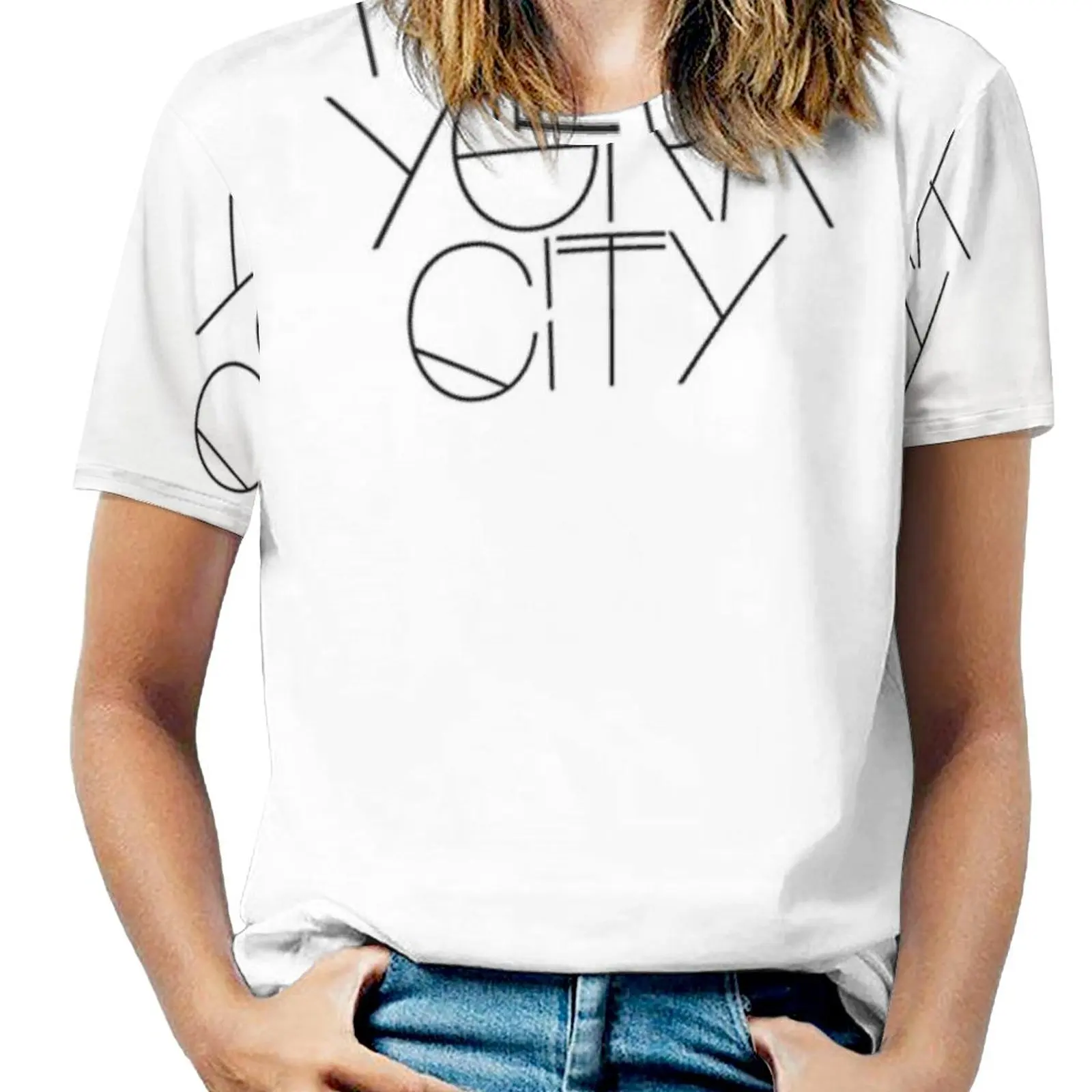 

Нью-Йорк. Женская футболка с круглым вырезом, коротким рукавом и принтом