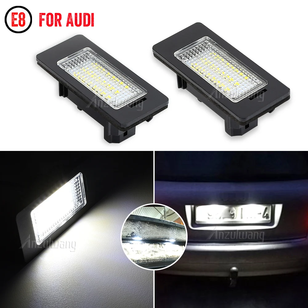 

2Pcs For Audi A1 A4 B8 4D/5D A5 A6/S6 A7 5D Q5 TT 2D TTS 2D RS5 2D LED Number License Plate Lights Signal Lamp Car Accessories