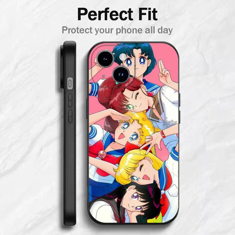 Чехол для телефона Sailor Chibi Moo для 17, 16, 15, 14, 13, 12, 11 Mini XS XR X 6S 6 Pro Max Plus, черный мягкий чехол (art.: 3920db445f887) - 3920db445f887