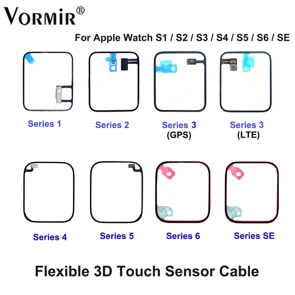 10Pcs/Lot  Flexible Touch Sensor Cable 3D and Power Supply For Apple Watch S1 2 3 4 5 Gravity Induction Coil 38mm 42mm 40mm 44mm